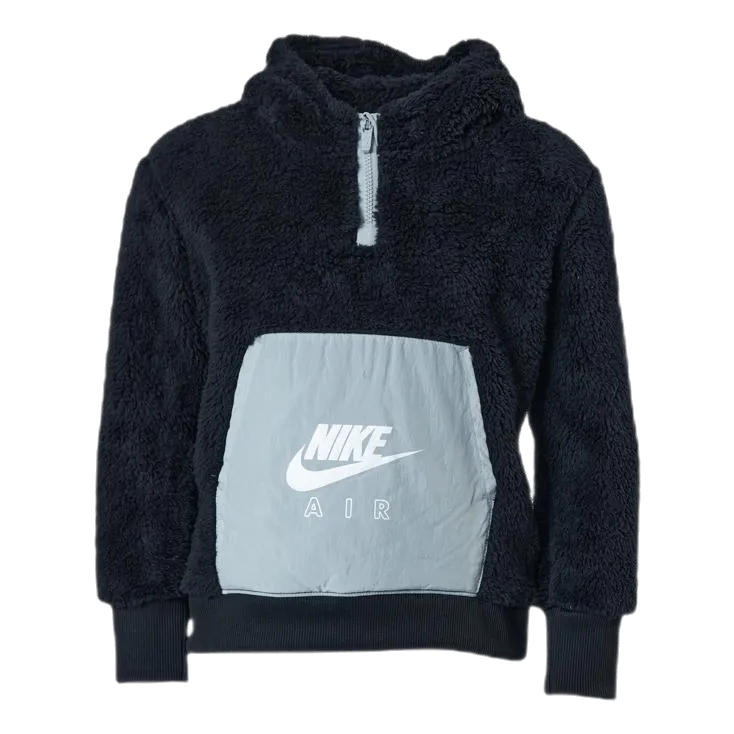 Air Sherpa Half Zip Hoodie Junior Black/Grey