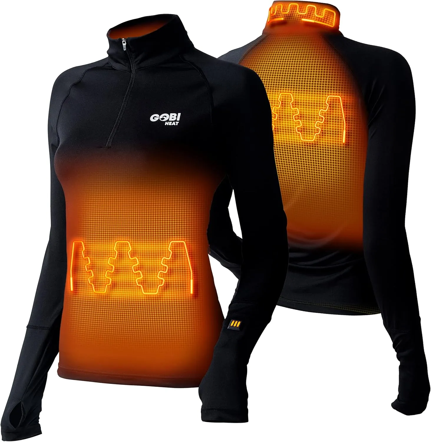 Basecamp Womens Heated Base Layer Shirt - 8 Hours of Heat | Battery & Charger Included