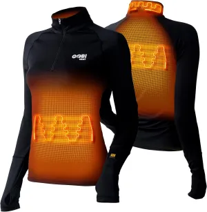 Basecamp Womens Heated Base Layer Shirt - 8 Hours of Heat | Battery & Charger Included