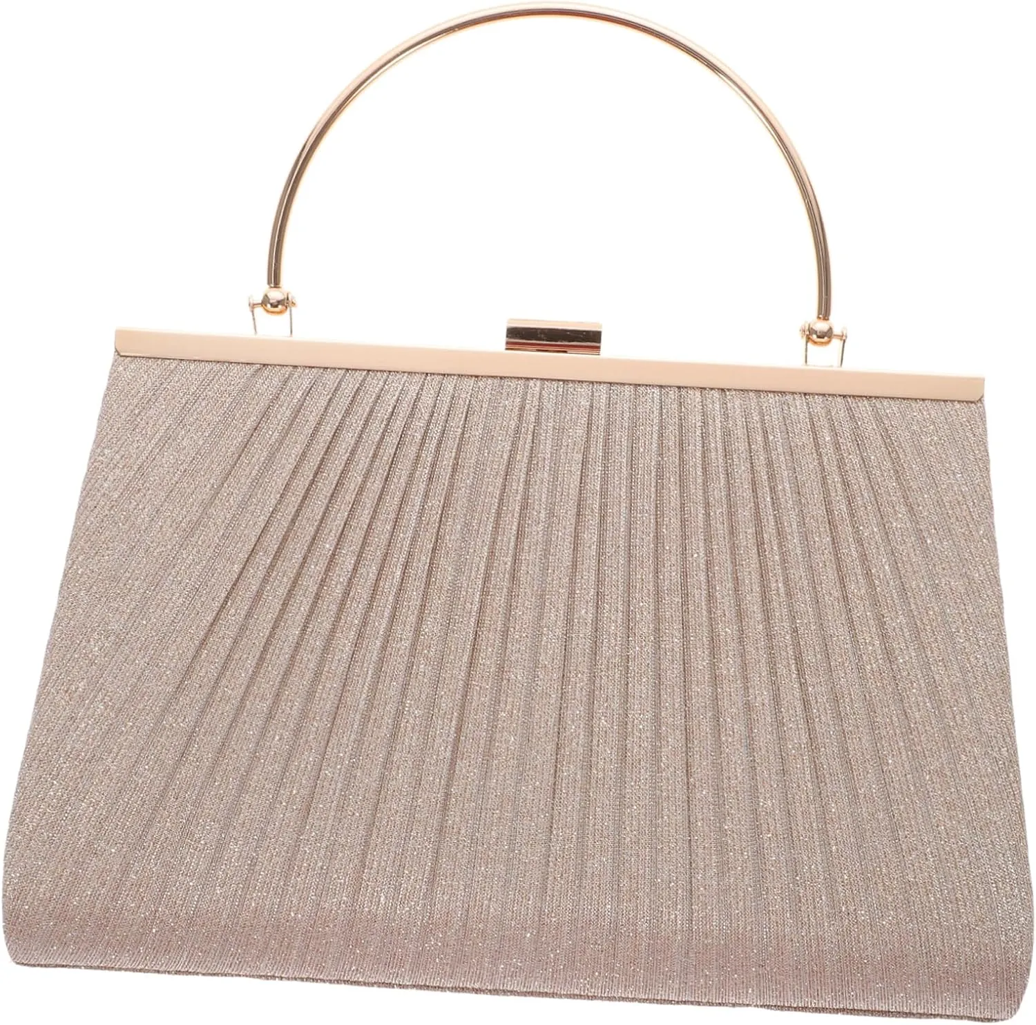 BESTYASH Compact Party Handbag Small in Size Glitter Clutch Purse Portable Evening Bag Pleated Evening Bag Wedding Party Prom Purse