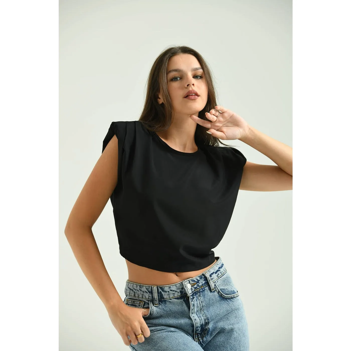 Black Sleeveless Top