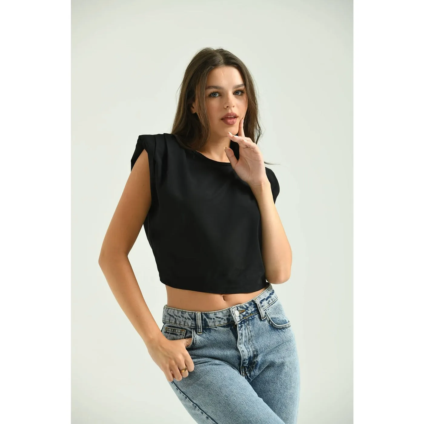 Black Sleeveless Top