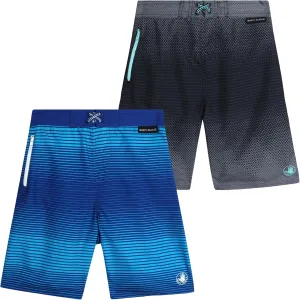 Body Glove Boys' Board Shorts  2 Pack UPF 50  Quick Dry Bathing Suit Swim Trunk (Size: 8-18)