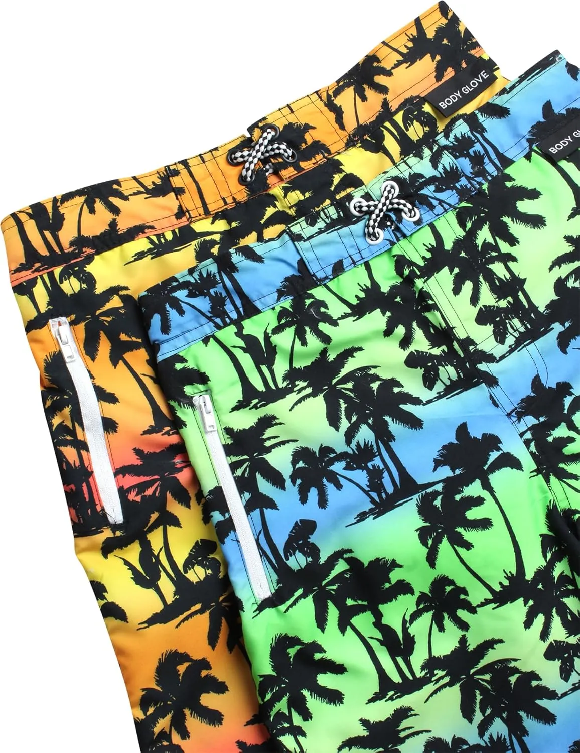 Body Glove Boys' Board Shorts  2 Pack UPF 50  Quick Dry Bathing Suit Swim Trunk (Size: 8-18)
