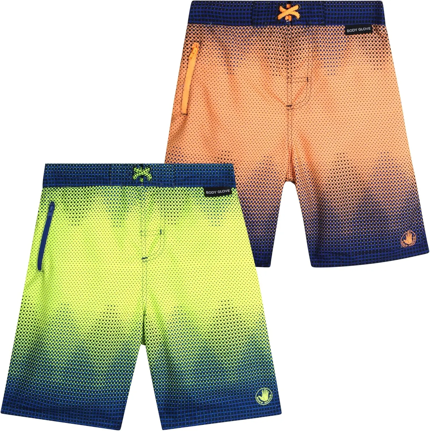 Body Glove Boys' Board Shorts  2 Pack UPF 50  Quick Dry Bathing Suit Swim Trunk (Size: 8-18)