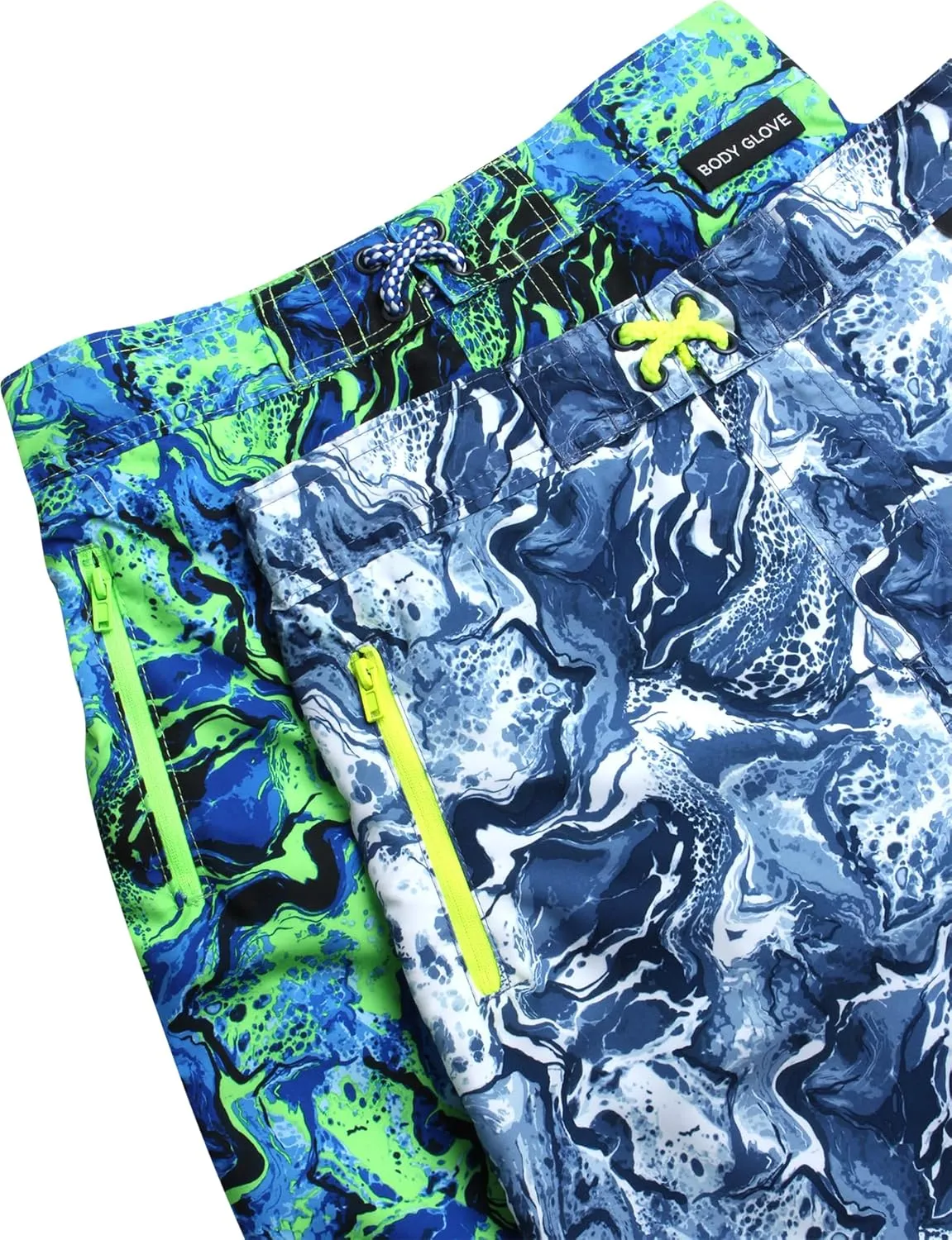 Body Glove Boys' Board Shorts  2 Pack UPF 50  Quick Dry Bathing Suit Swim Trunk (Size: 8-18)