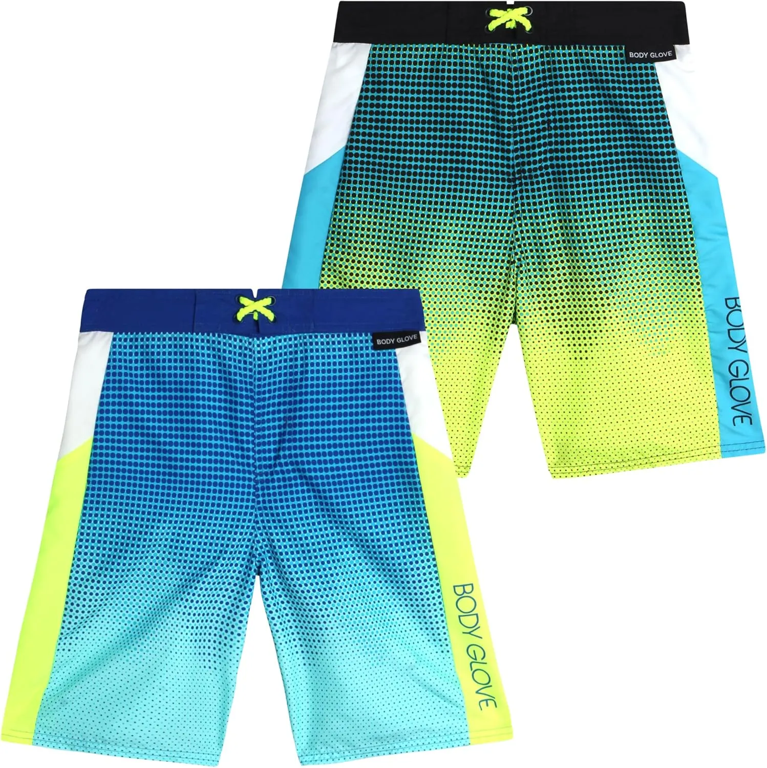 Body Glove Boys' Board Shorts  2 Pack UPF 50  Quick Dry Bathing Suit Swim Trunk (Size: 8-18)