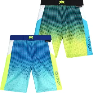 Body Glove Boys' Board Shorts  2 Pack UPF 50  Quick Dry Bathing Suit Swim Trunk (Size: 8-18)