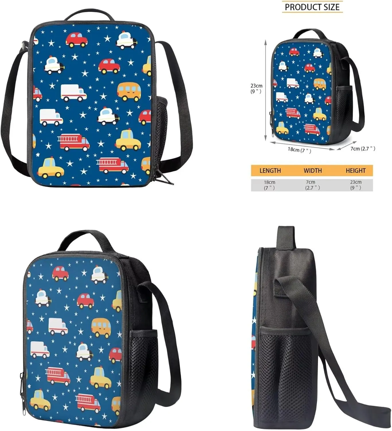 Car Backpack Toddler Boy 2 Pcs Star School Bag for Boys 5-6 Years Old Lightweight 12 Inch Diaper Backpack with Two Compartments Kindergarten Essential