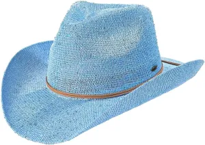 C.C Sparkly Sequin Cowboy Hat with Suede String Trim