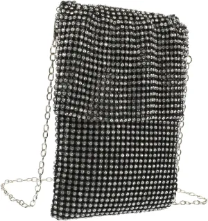 Elegant Rhinestone Evening Bag for Women Stylish Zipper Clutch Purse for Banquets Parties and Events Lightweight and Compact Design for Storing Essentials