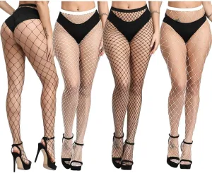 Fishnet Stockings For Women High Waisted Fishnet Tights Sexy Wide Mesh Fishnet Stockings