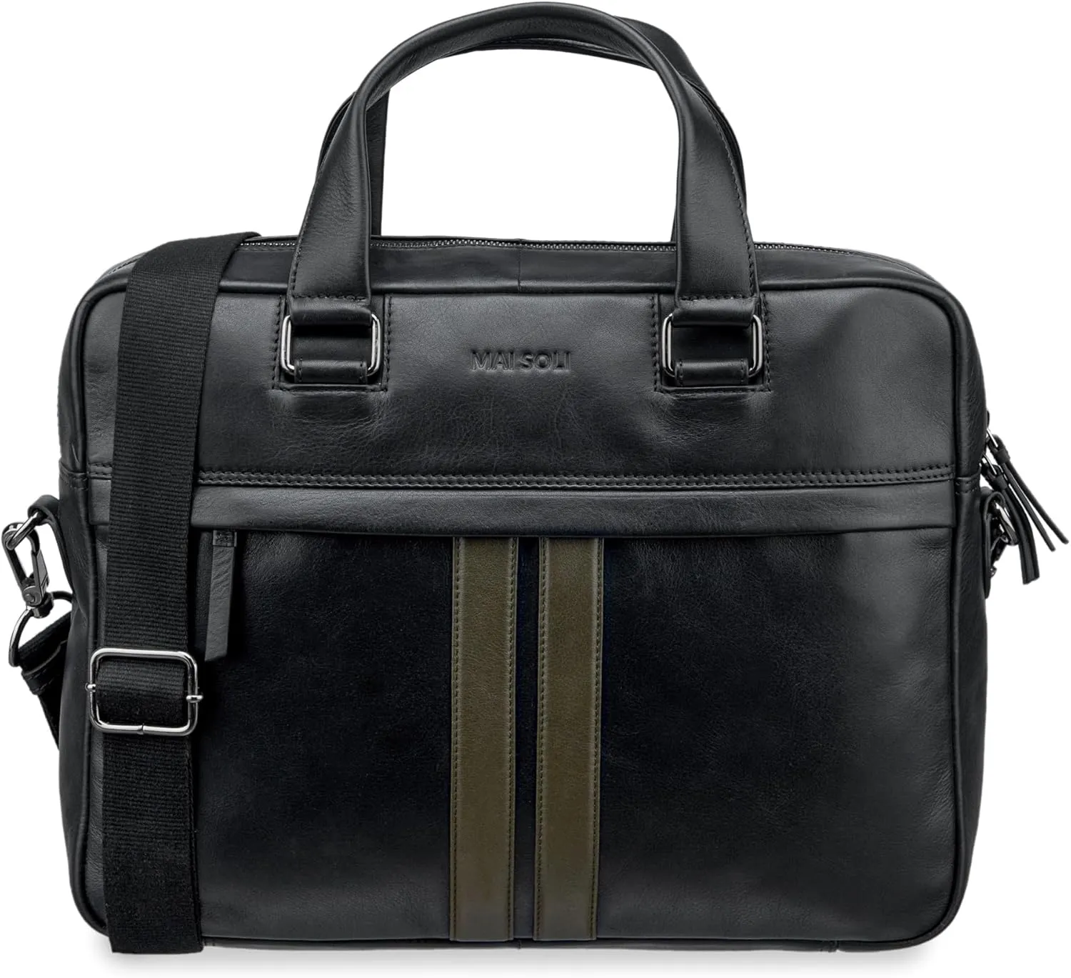 Genuine Leather Compact and Slim Laptop Bag for Men Fits up toto 14-inch/16-inch Briefcase Office Bag