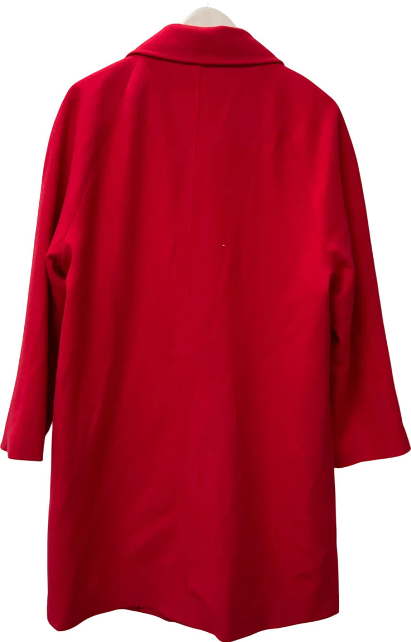 George Red Longline Formal Coat UK 14