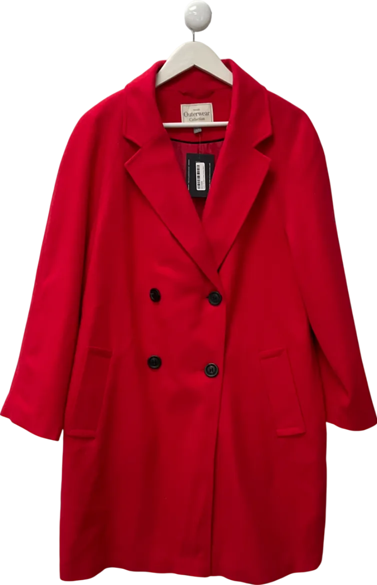 George Red Longline Formal Coat UK 14