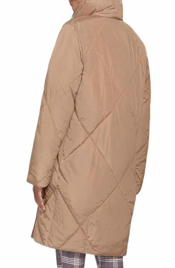 Gold Shawl Collar Puffer