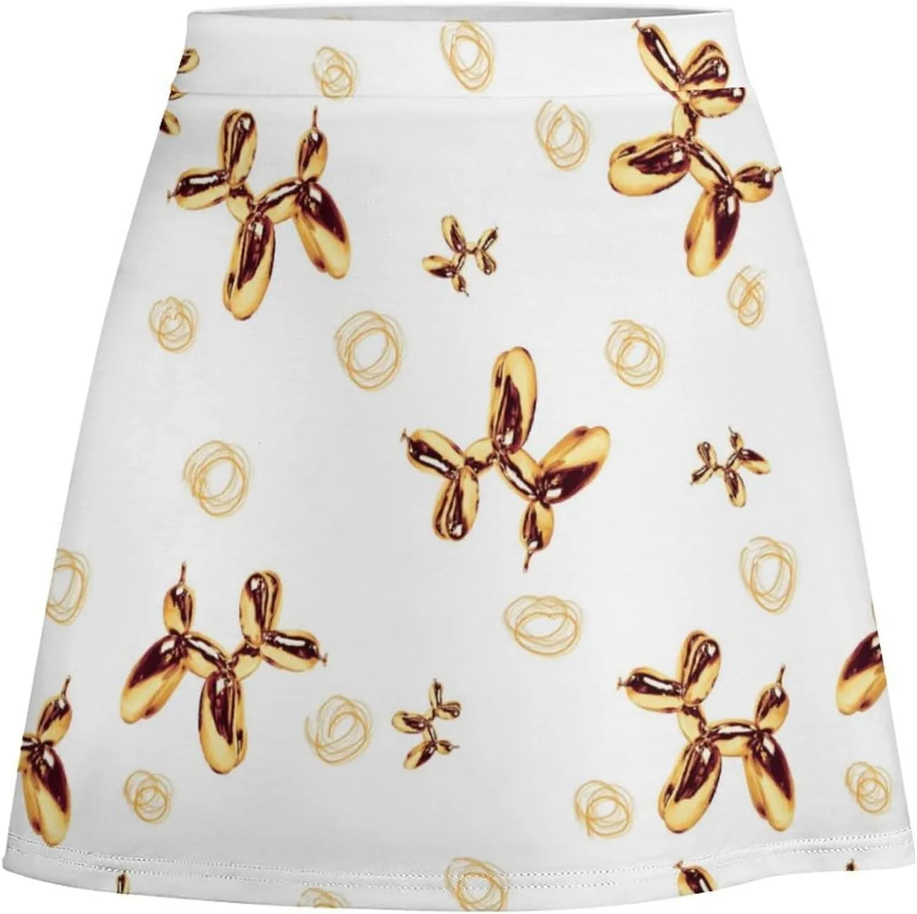 Graffiti Colorful Pattern Double Layer Stretchy Bodycon Short Mini Skirt Slim Fit Pencil Elastic Waistband