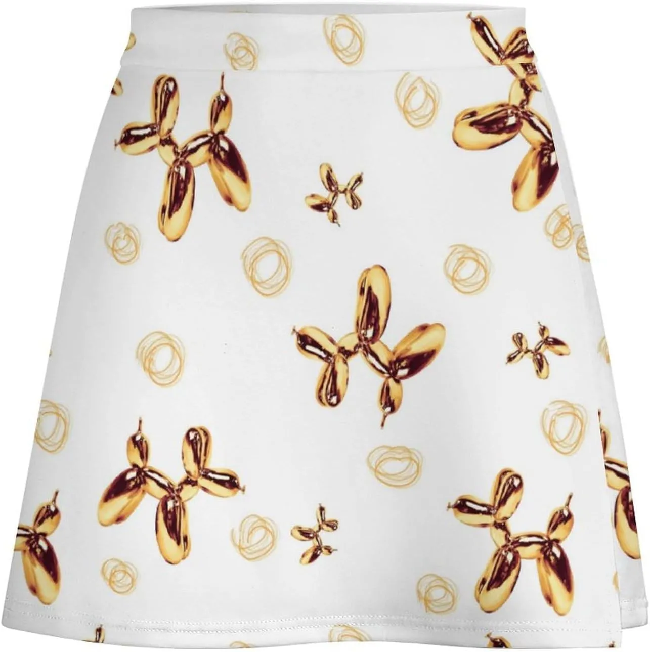 Graffiti Colorful Pattern Double Layer Stretchy Bodycon Short Mini Skirt Slim Fit Pencil Elastic Waistband