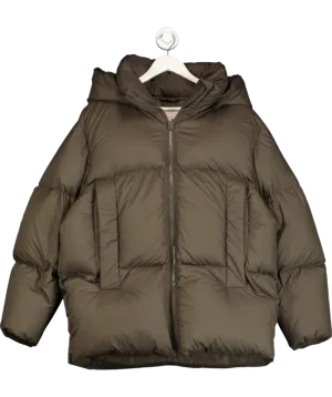 H&M Green Oversized Down Feather Puffer Coat UK XS