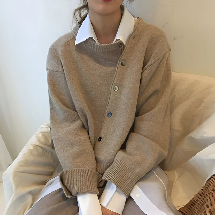 Ivyshape | Cozy Asymmetrical Sweater