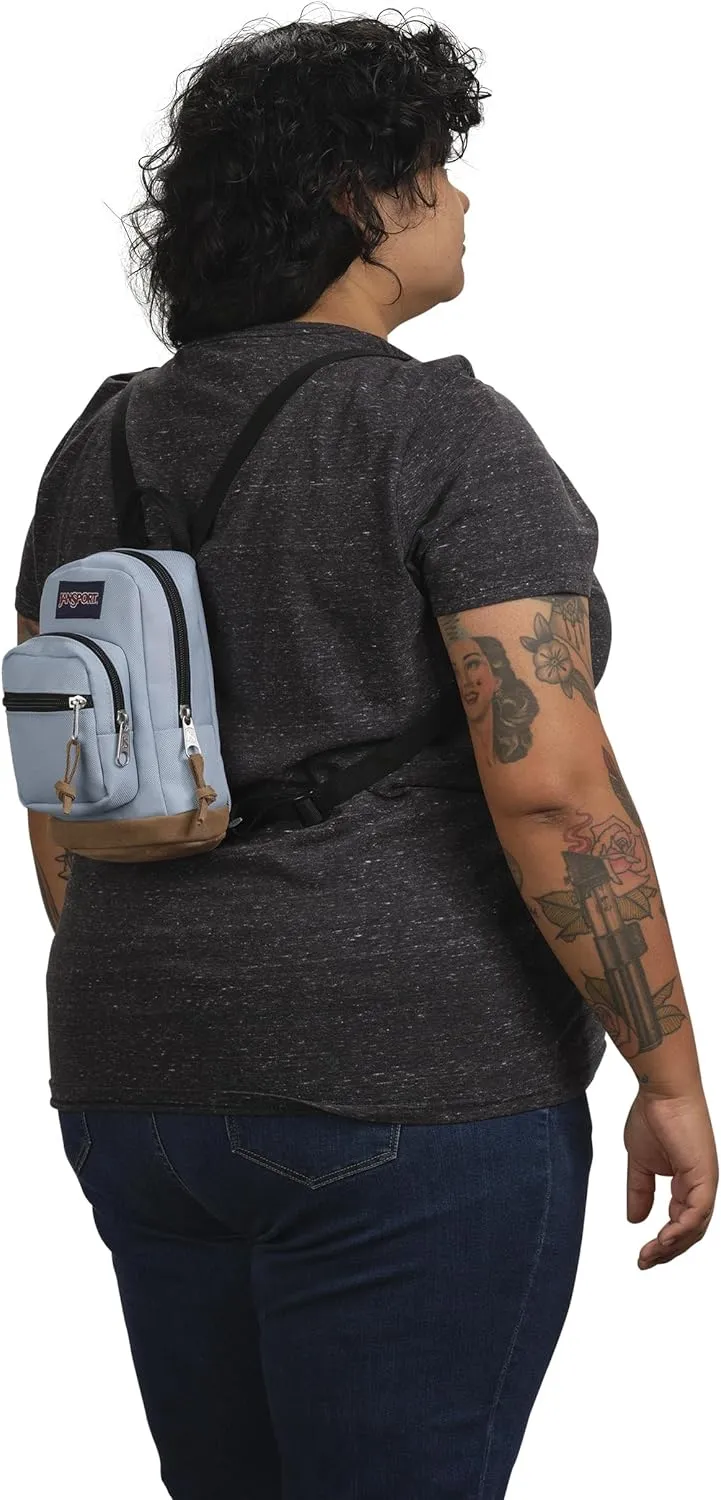 JanSport Right Pack Mini  Compact Backpack with Large Main Compartment, Front Utility Pocket, and Front Zippered Stash Pocket, Blue Dusk