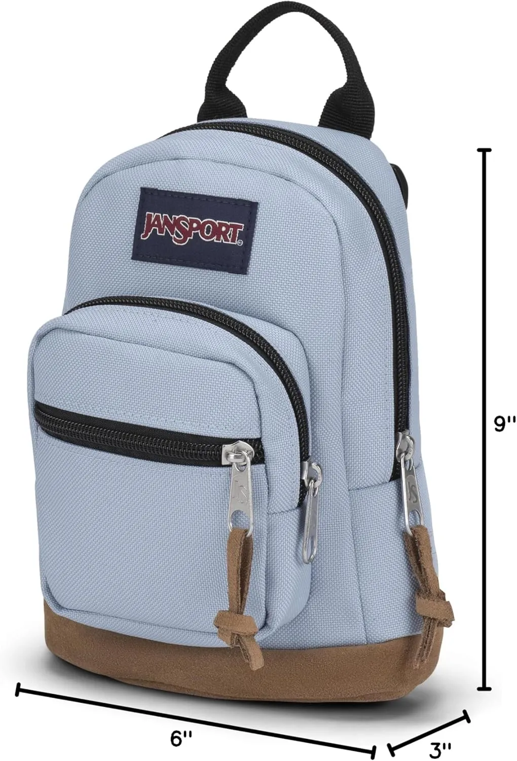 JanSport Right Pack Mini  Compact Backpack with Large Main Compartment, Front Utility Pocket, and Front Zippered Stash Pocket, Blue Dusk