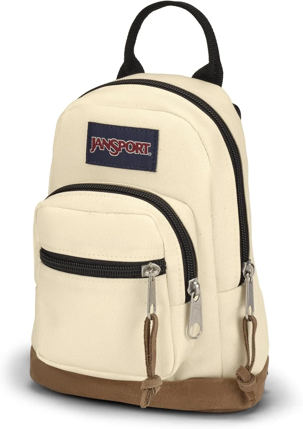 JanSport Right Pack Mini  Compact Backpack with Large Main Compartment, Front Utility Pocket, and Front Zippered Stash Pocket, Coconut