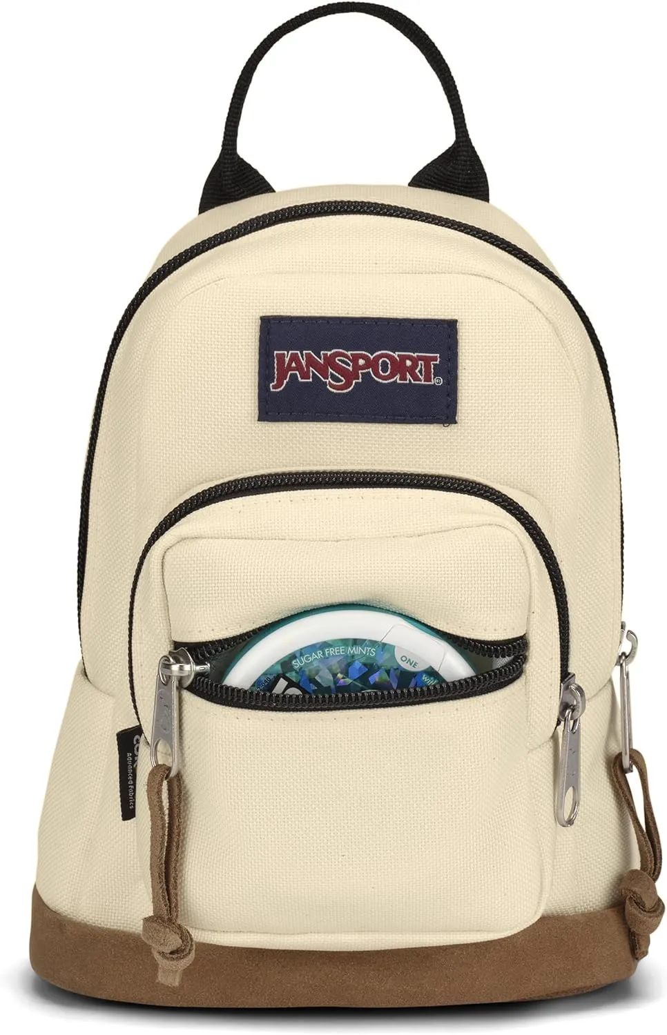 JanSport Right Pack Mini  Compact Backpack with Large Main Compartment, Front Utility Pocket, and Front Zippered Stash Pocket, Coconut