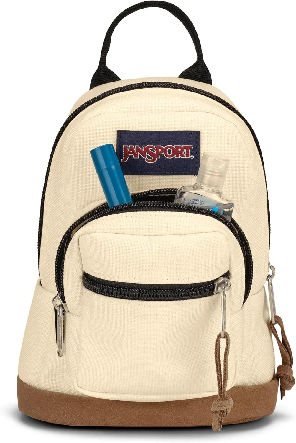 JanSport Right Pack Mini  Compact Backpack with Large Main Compartment, Front Utility Pocket, and Front Zippered Stash Pocket, Coconut