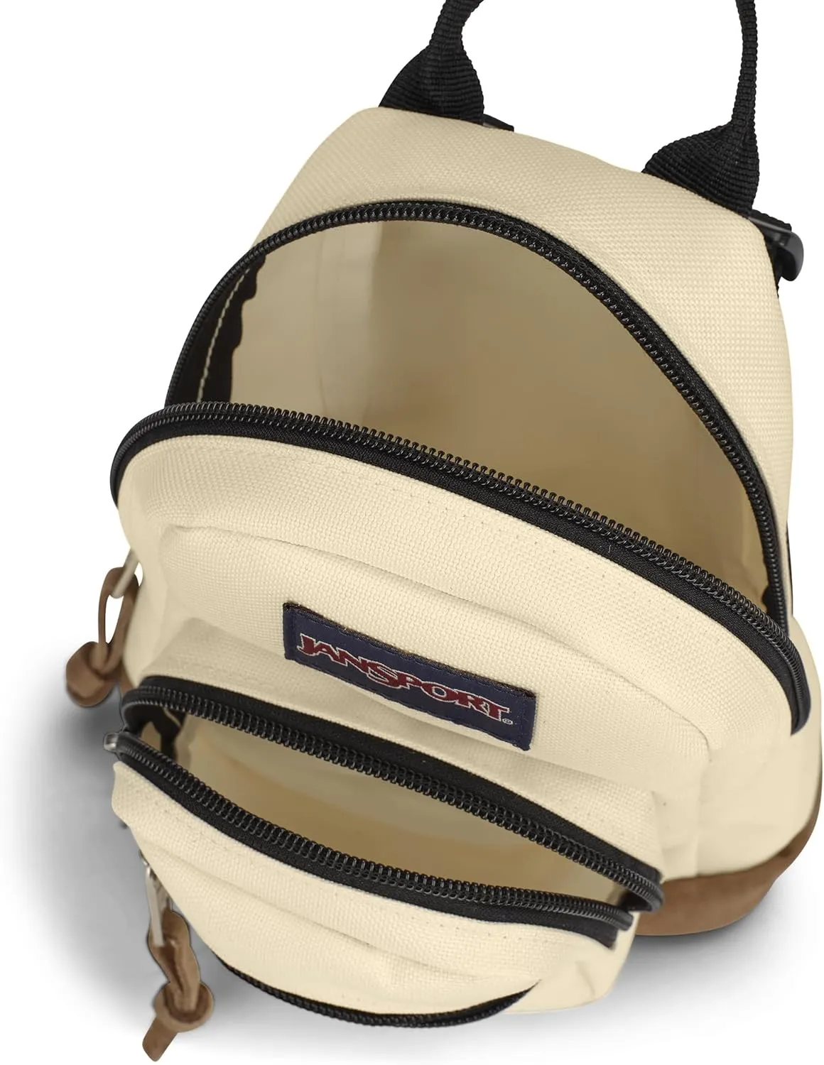 JanSport Right Pack Mini  Compact Backpack with Large Main Compartment, Front Utility Pocket, and Front Zippered Stash Pocket, Coconut