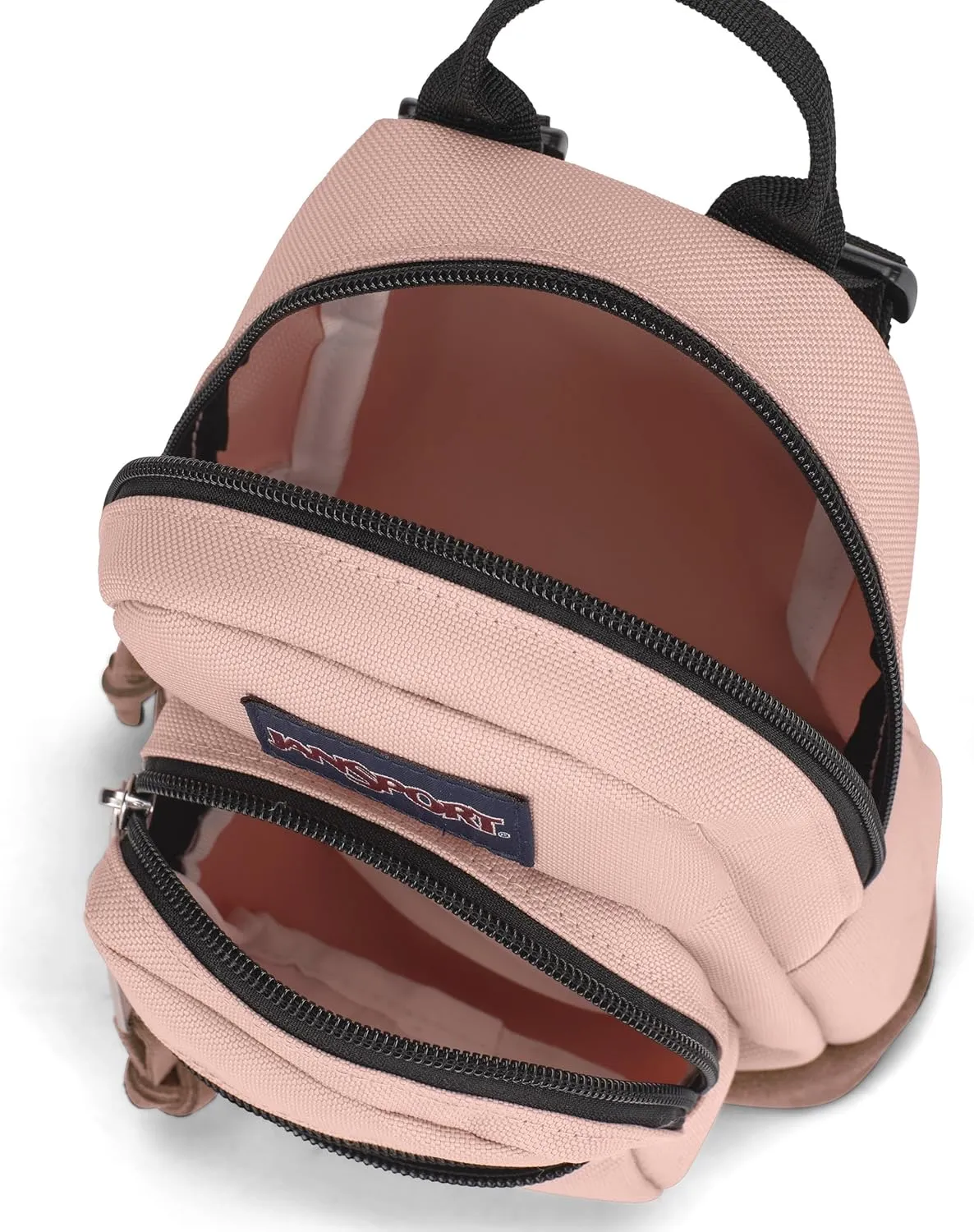 JanSport Right Pack Mini  Compact Backpack with Large Main Compartment, Front Utility Pocket, and Front Zippered Stash Pocket, Misty Rose