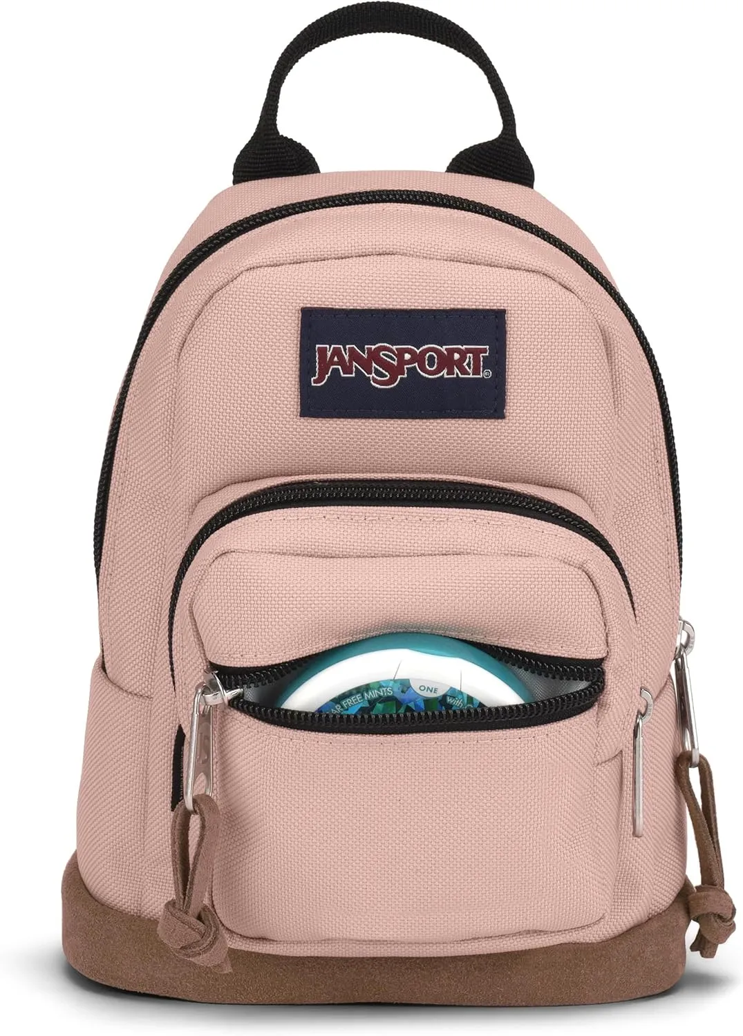JanSport Right Pack Mini  Compact Backpack with Large Main Compartment, Front Utility Pocket, and Front Zippered Stash Pocket, Misty Rose