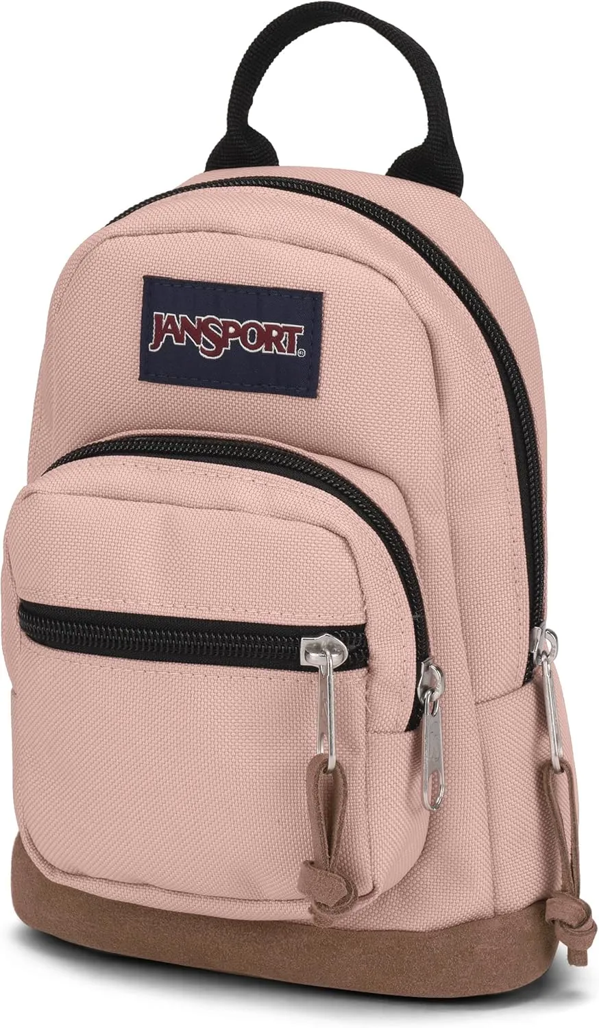 JanSport Right Pack Mini  Compact Backpack with Large Main Compartment, Front Utility Pocket, and Front Zippered Stash Pocket, Misty Rose