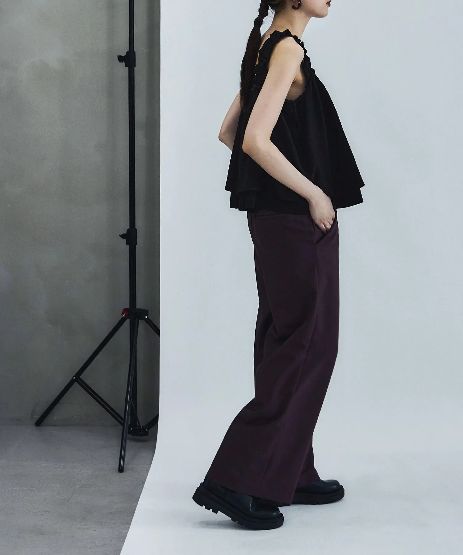 Linen touch gathered bustier