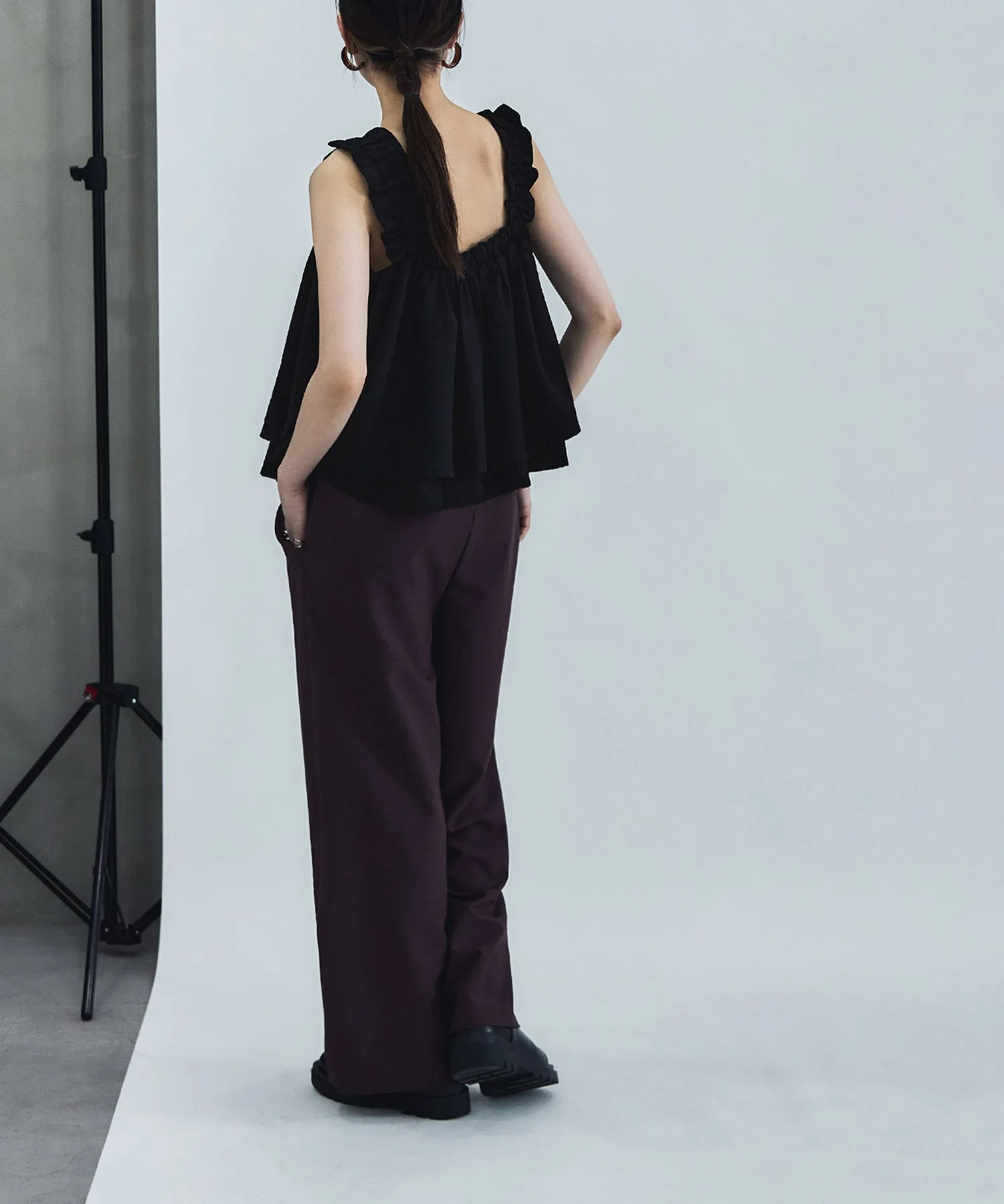 Linen touch gathered bustier