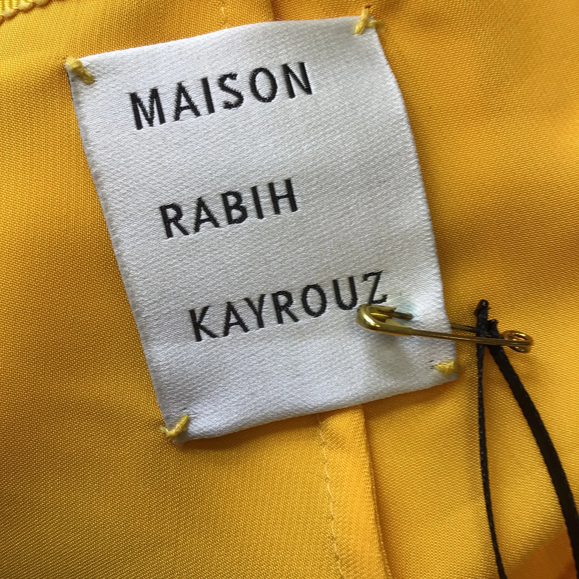 Maison Rabih Kayrouz Sunflower Draped Sleeveless Top