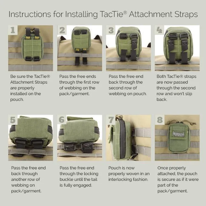 Maxpedition 3" TacTie Attachment Strap (Pack of 4)