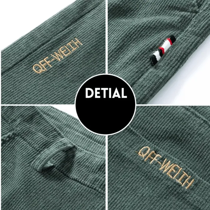 Men's Fleece-Lined Corduroy Pants: Warm Winter Trousers