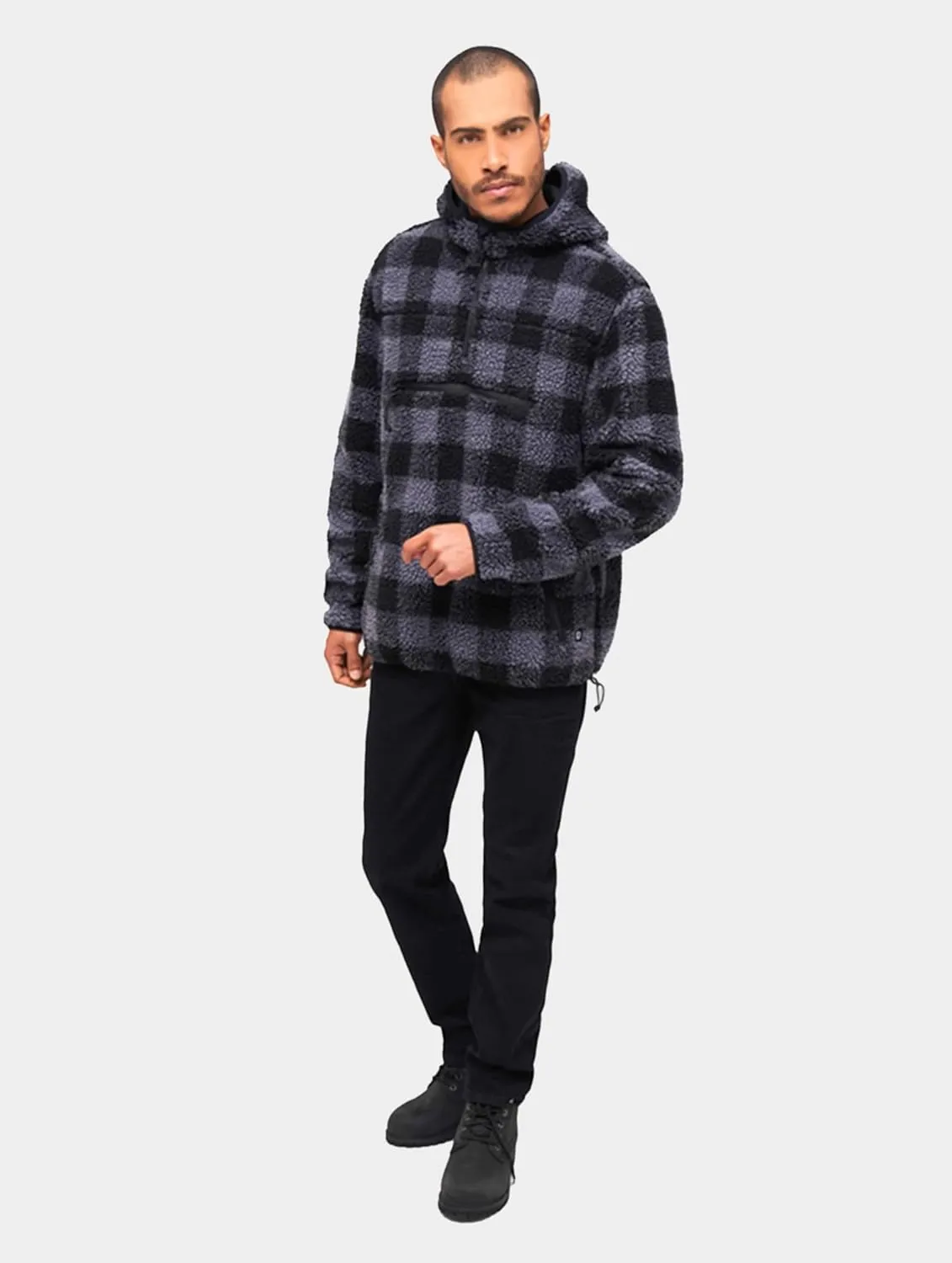 Men's Hooded Fleece Quarter Zip Pullover