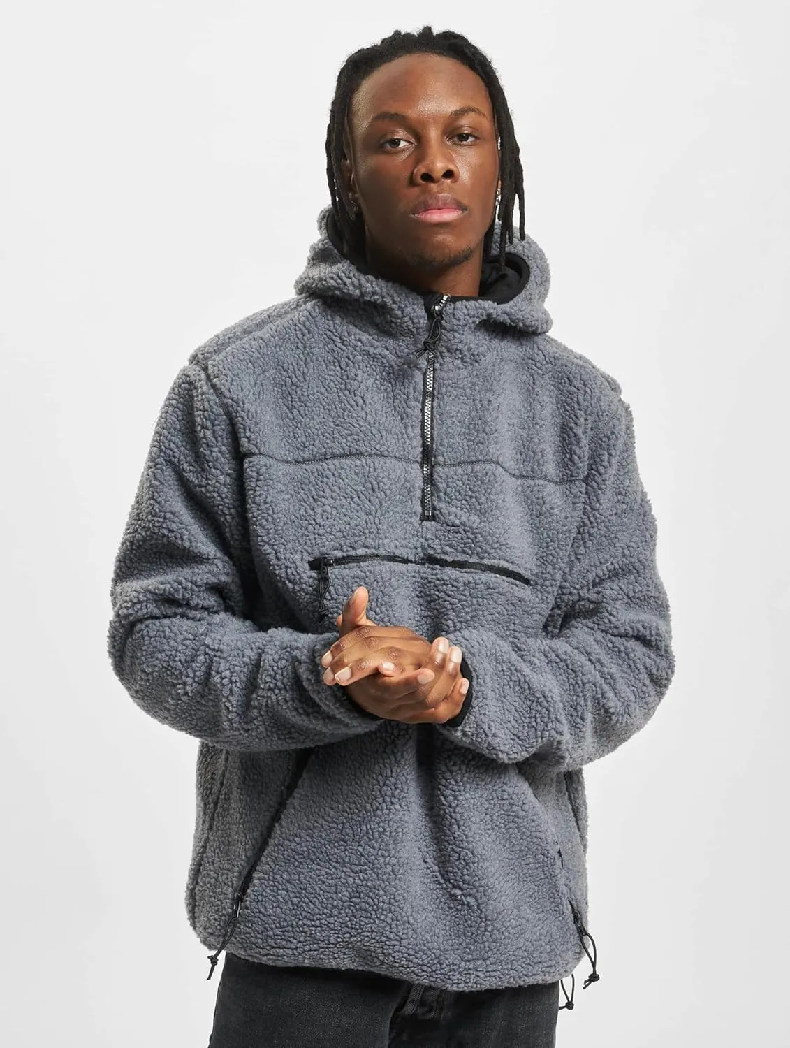 Men's Hooded Fleece Quarter Zip Pullover
