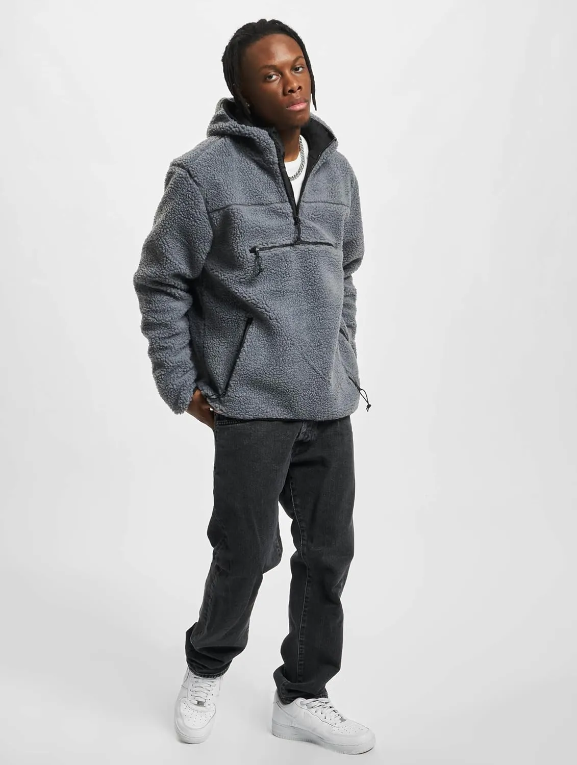 Men's Hooded Fleece Quarter Zip Pullover