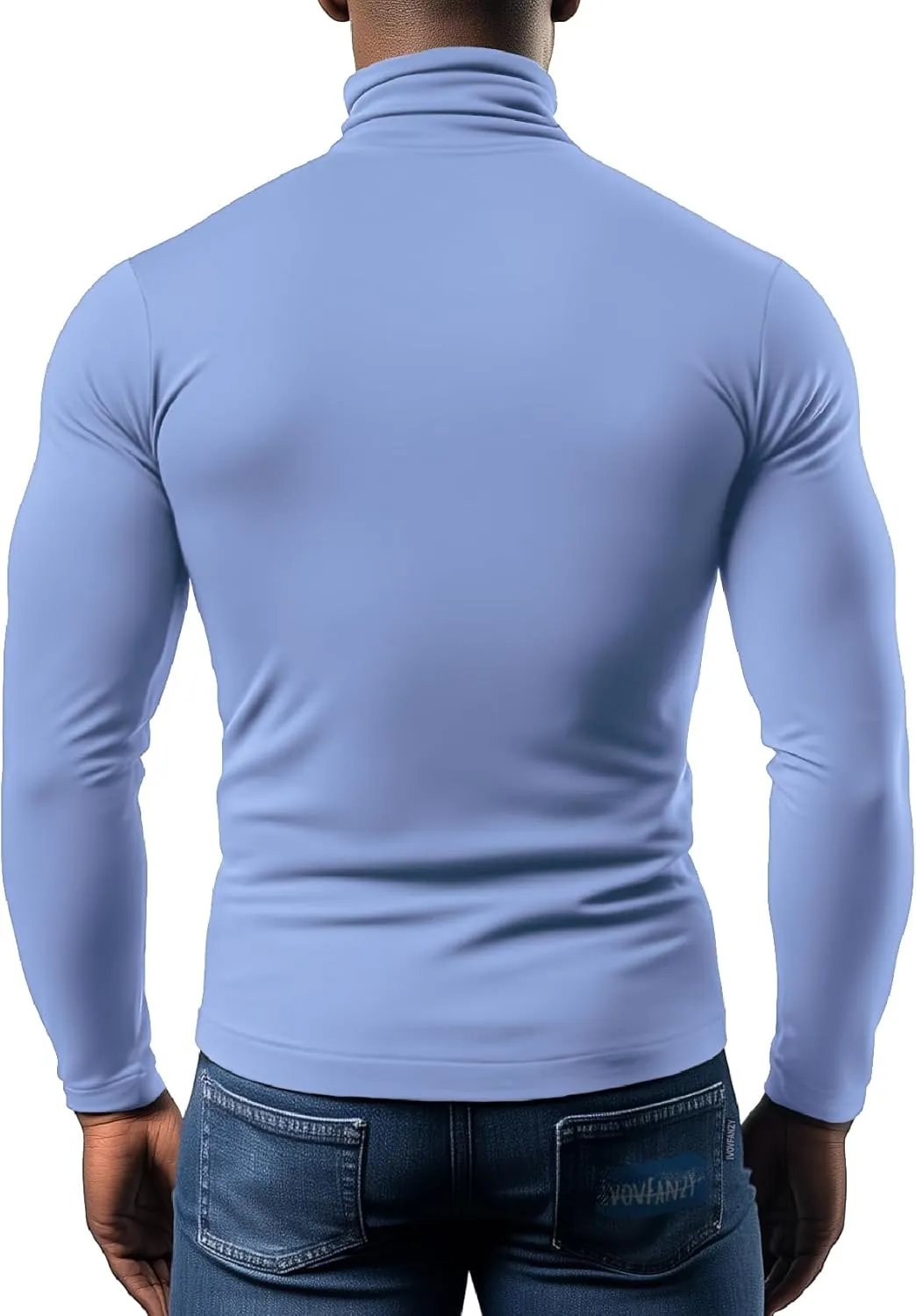 Men's Turtleneck Long Sleeve Shirts Thermal Base Layer Top Lightweight Undershirt