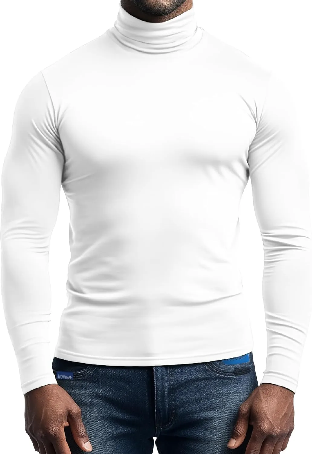 Men's Turtleneck Long Sleeve Shirts Thermal Base Layer Top Lightweight Undershirt