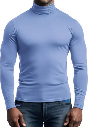 Men's Turtleneck Long Sleeve Shirts Thermal Base Layer Top Lightweight Undershirt