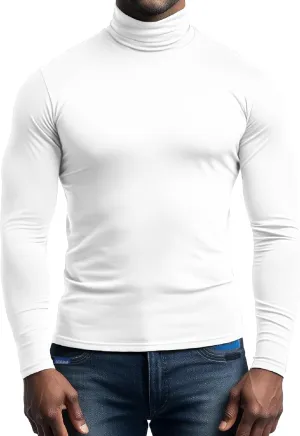 Men's Turtleneck Long Sleeve Shirts Thermal Base Layer Top Lightweight Undershirt