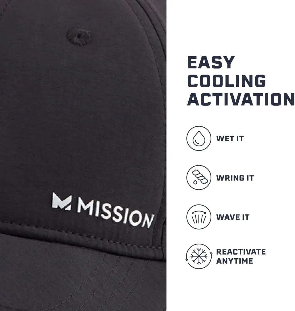 MISSION Cooling Vented Performance Hat Unisex One Size Cap for Workouts, Golf & Running, Sweat & Water Activated Technology