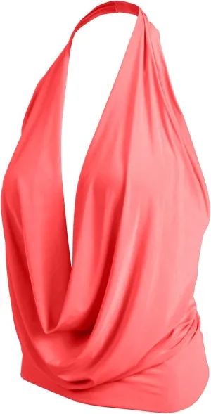 NE PEOPLE Women's Lightweight Low Cut Sexy Halter Neck [Made in USA]