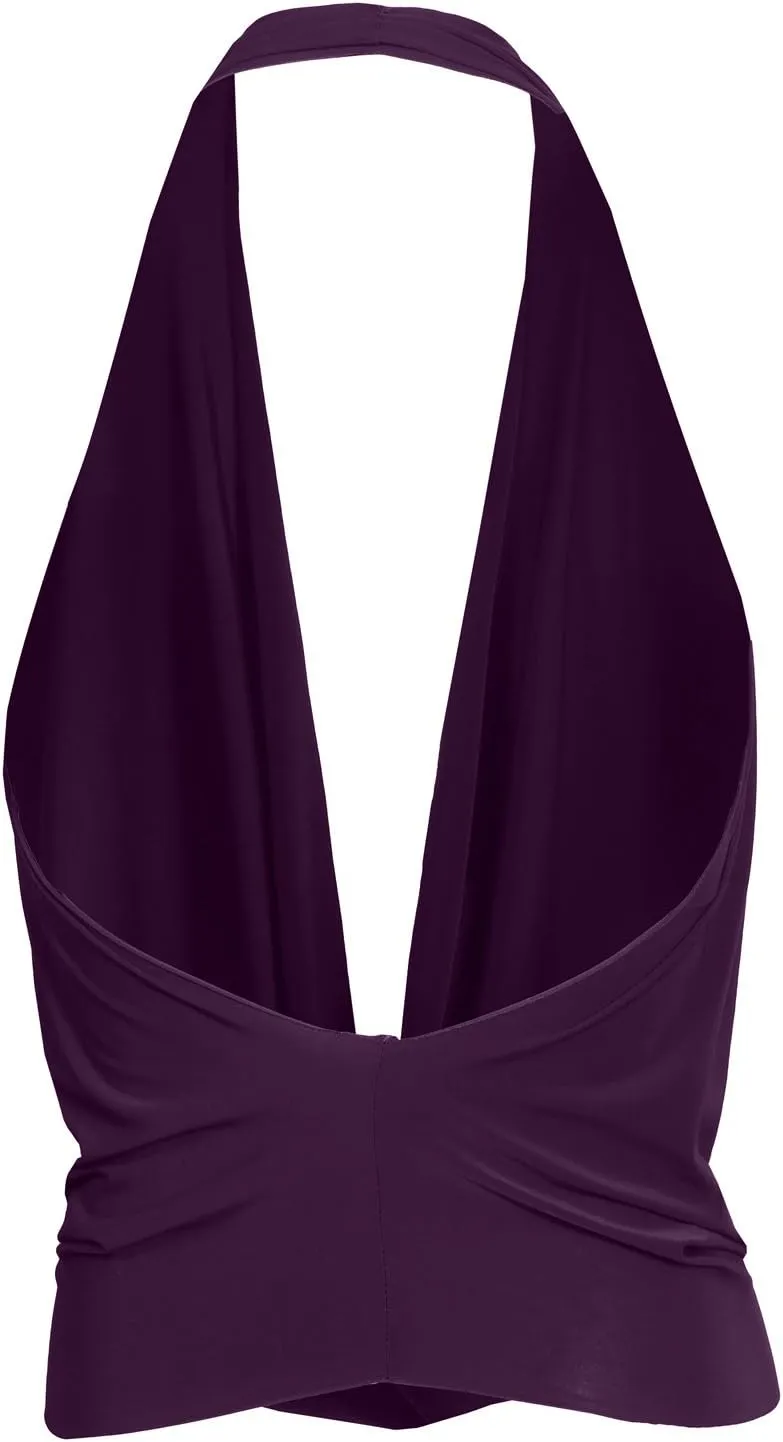 NE PEOPLE Women's Lightweight Low Cut Sexy Halter Neck [Made in USA]
