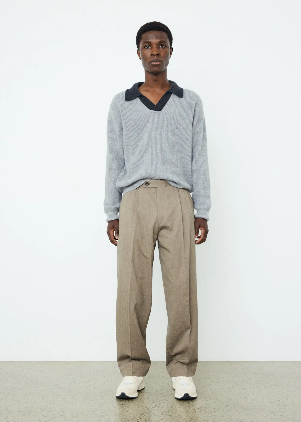 Open Collar Sweater
