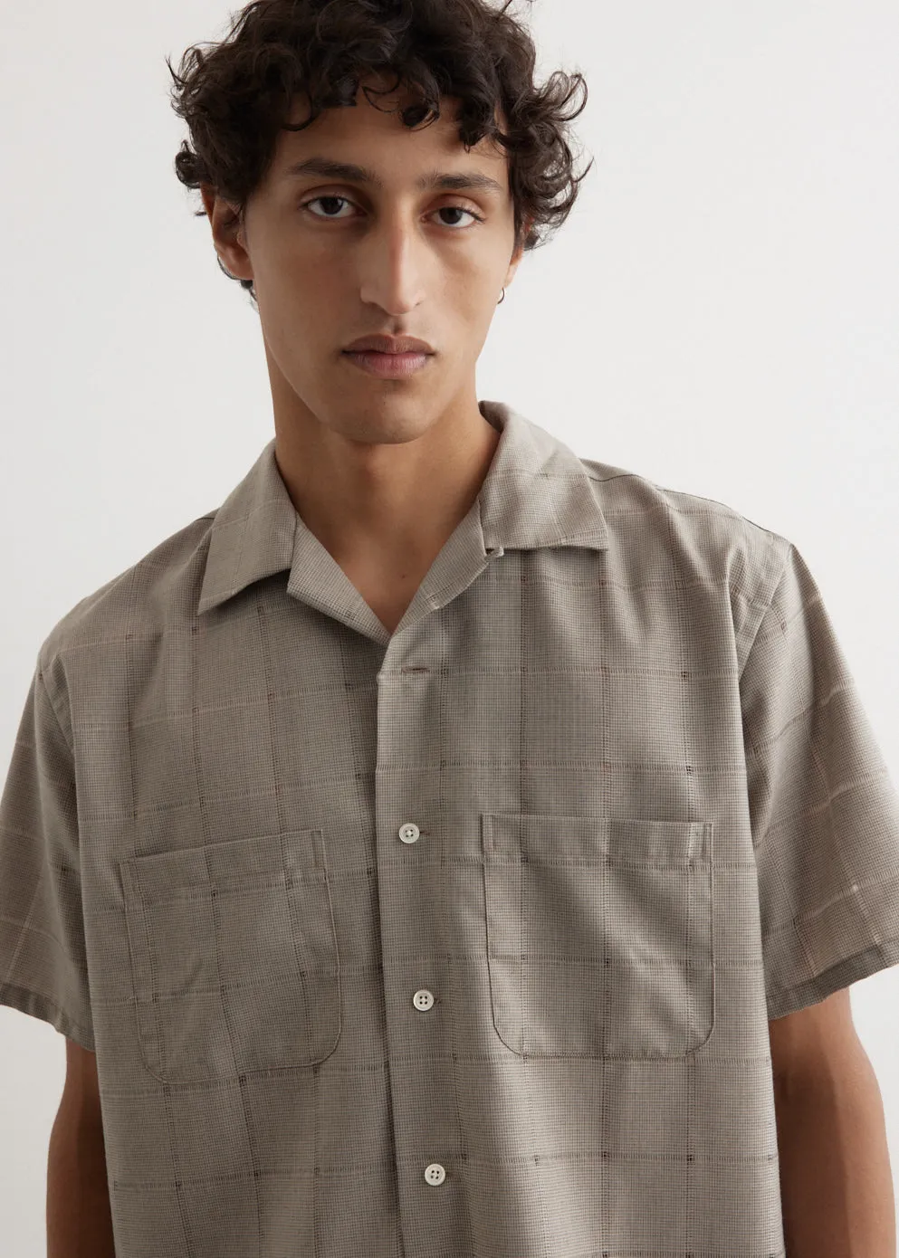 Open Collar TW Mesh Shirt